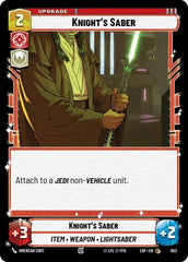 Knight's Saber - 653 - Common (Foil) - Legends of the Force