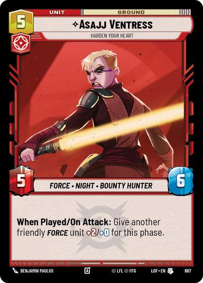 Asajj Ventress - Harden Your Heart - 667 - Uncommon (Foil) - Legends of the Force