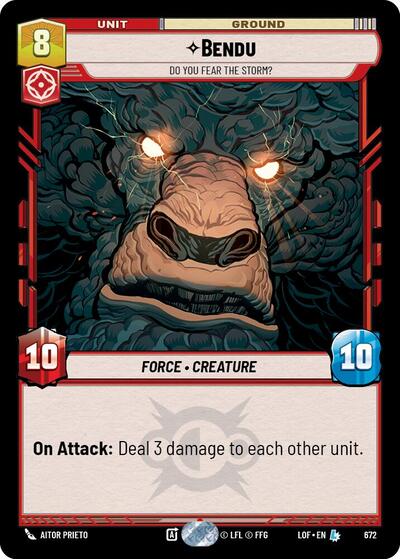 Bendu - Do You Fear the Storm? - 672 - Legendary (Foil) - Legends of the Force
