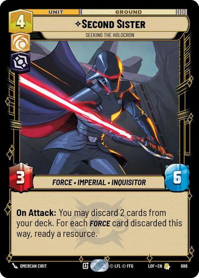 Second Sister - Seeking the Holocron - 686 - Rare (Foil) - Legends of the Force