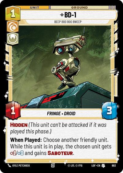 BD-1 - Beep Boo Boo Bweep - 693 - Uncommon (Foil) - Legends of the Force