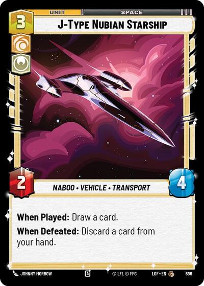 J-Type Nubian Starship - 696 - Common (Foil) - Legends of the Force