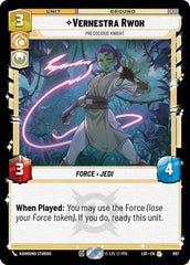 Vernestra Rwoh - Precocious Knight - 697 - Rare (Foil) - Legends of the Force
