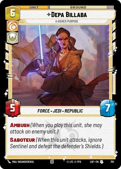 Depa Billaba - A Higher Purpose - 701 - Uncommon (Foil) - Legends of the Force