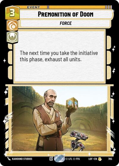 Premonition of Doom - 705 - Rare (Foil) - Legends of the Force