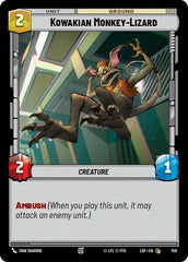 Kowakian Monkey-Lizard - 759 - Common (Foil) - Legends of the Force