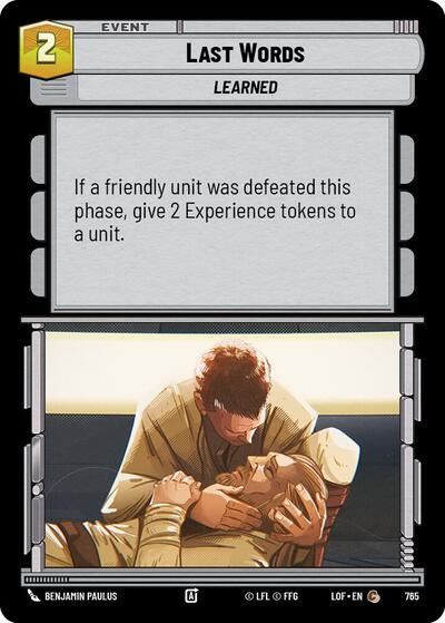 Last Words - 765 - Common (Foil) - Legends of the Force