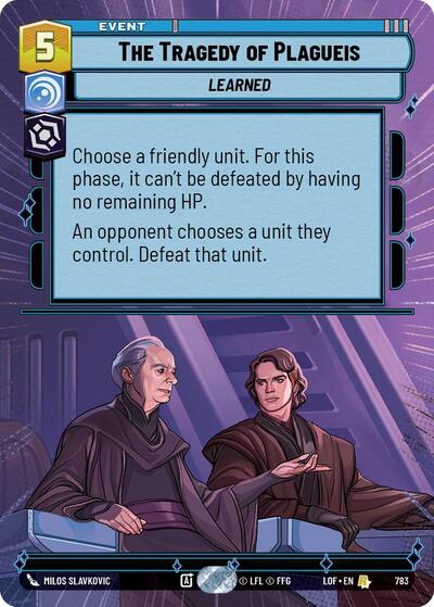 The Tragedy of Plagueis - 783 - Rare (Hyperspace Foil) - Legends of the Force