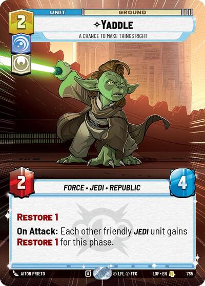 Yaddle - A Chance To Make Things Right - 785 - Rare (Hyperspace Foil) - Legends of the Force