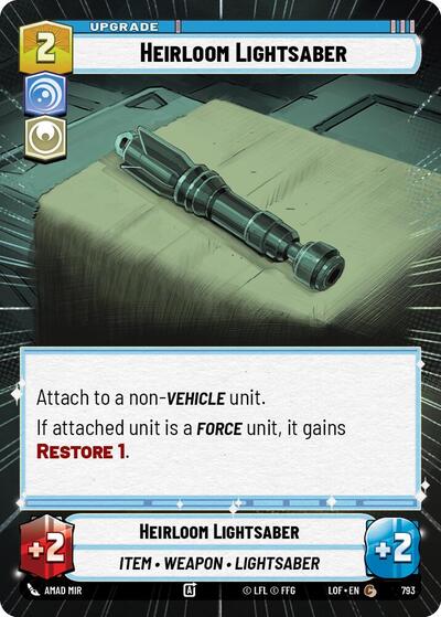 Heirloom Lightsaber - 793 - Common (Hyperspace Foil) - Legends of the Force