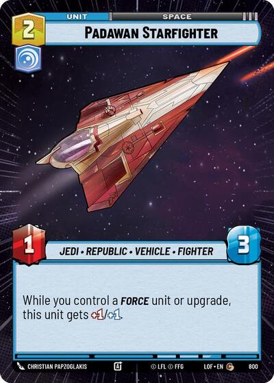 Padawan Starfighter - 800 - Common (Hyperspace Foil) - Legends of the Force