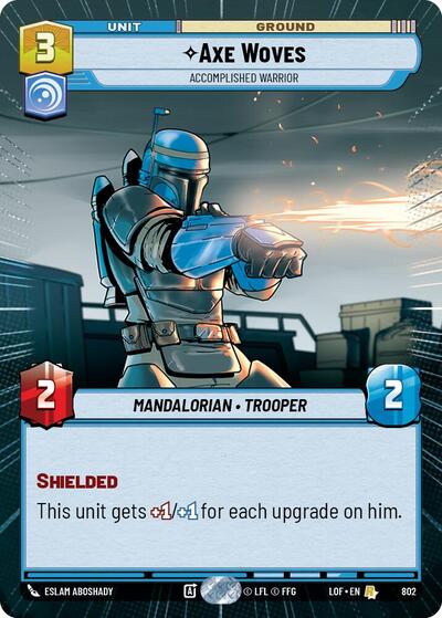 Axe Woves - Accomplished Warrior - 802 - Rare (Hyperspace Foil) - Legends of the Force