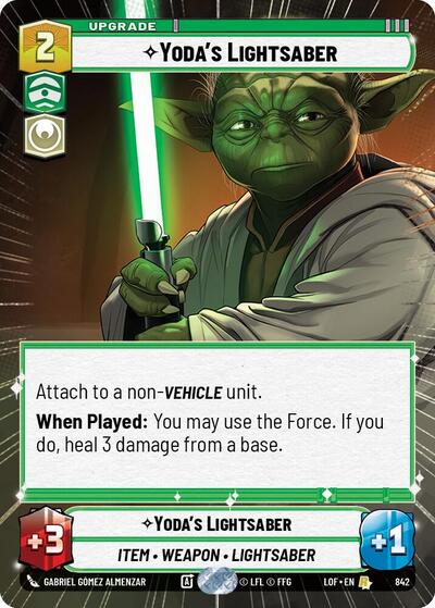 Yoda's Lightsaber - 842 - Rare (Hyperspace Foil) - Legends of the Force