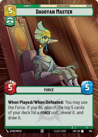 Dagoyan Master - 855 - Uncommon (Hyperspace Foil) - Legends of the Force