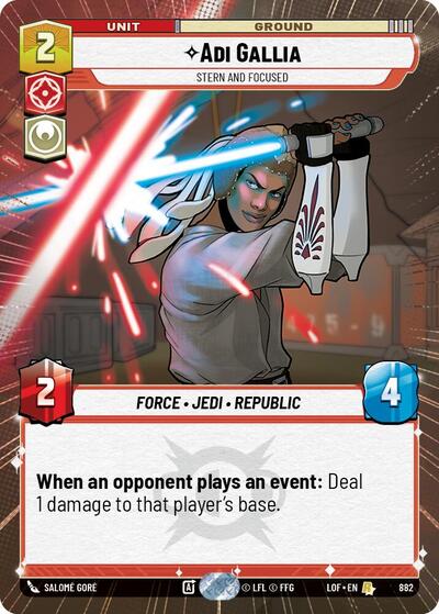 Adi Gallia - Stern and Focused - 882 - Rare (Hyperspace Foil) - Legends of the Force