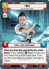 Rey - With Palpatine's Power - 888 - Rare (Hyperspace Foil) - Legends of the Force