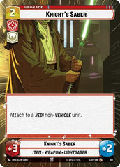 Knight's Saber - 891 - Common (Hyperspace Foil) - Legends of the Force