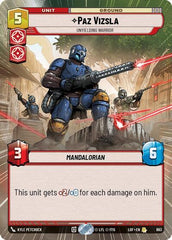 Paz Vizsla - Unyielding Warrior - 893 - Rare (Hyperspace Foil) - Legends of the Force