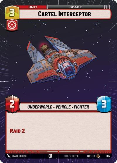 Cartel Interceptor - 897 - Common (Hyperspace Foil) - Legends of the Force