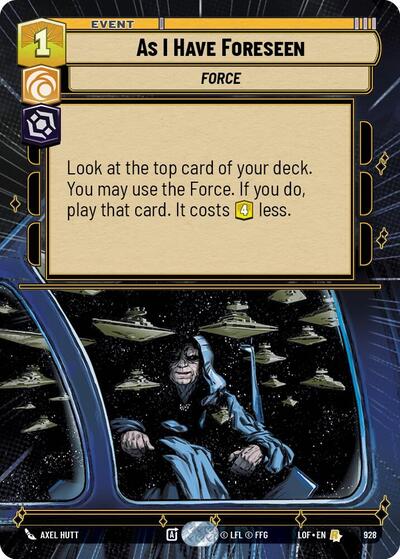As I Have Foreseen - 928 - Rare (Hyperspace Foil) - Legends of the Force
