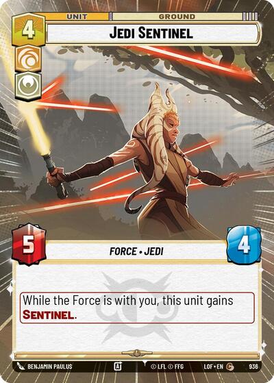 Jedi Sentinel - 936 - Common (Hyperspace Foil) - Legends of the Force
