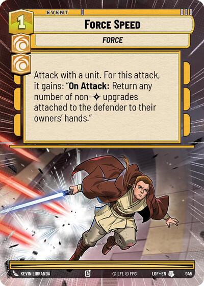 Force Speed - 945 - Uncommon (Hyperspace Foil) - Legends of the Force