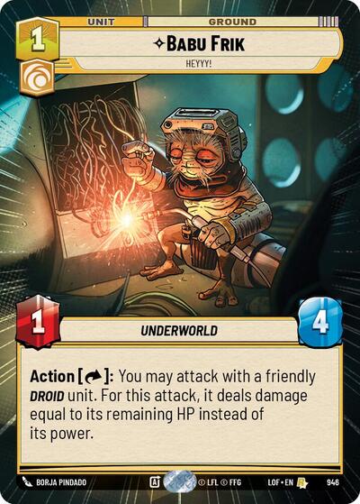 Babu Frik - Heyyy! - 946 - Rare (Hyperspace Foil) - Legends of the Force