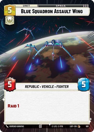 Blue Squadron Assault Wing - 991 - Common (Hyperspace Foil) - Legends of the Force