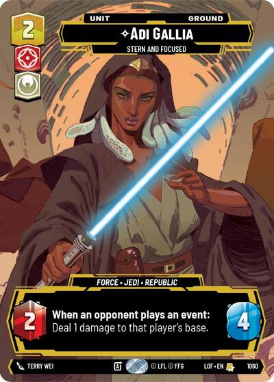 Adi Gallia - Stern and Focused - 1060 - Rare (Prestige) - Legends of the Force