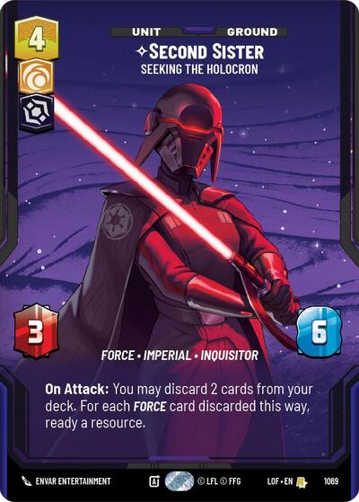 Second Sister - Seeking the Holocron - 1069 - Rare (Prestige Foil) - Legends of the Force