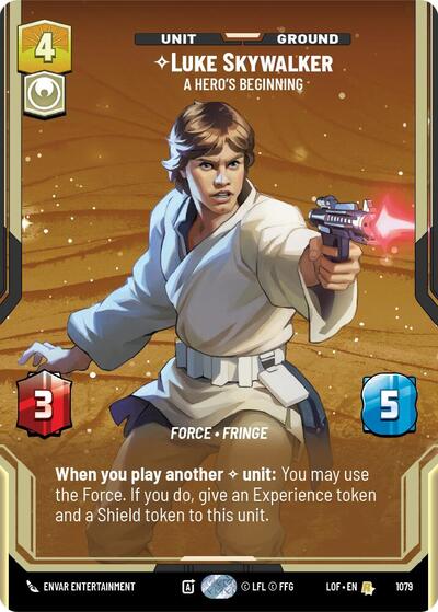 Luke Skywalker - A Hero's Beginning - 1079 - Rare (Prestige Foil) - Legends of the Force