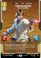 Luke Skywalker - A Hero's Beginning - 1079 - Rare (Prestige Foil) - Legends of the Force