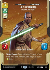 Kelleran Beq - The Sabered Hand - 1086 - Uncommon (Prestige Foil) - Legends of the Force