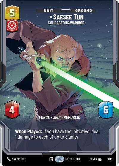Saesee Tiin - Courageous Warrior - 1090 - Uncommon (Prestige Foil) - Legends of the Force