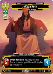 Eeth Koth - Spiritual Warrior - 1100 - Rare (Prestige Foil) - Legends of the Force