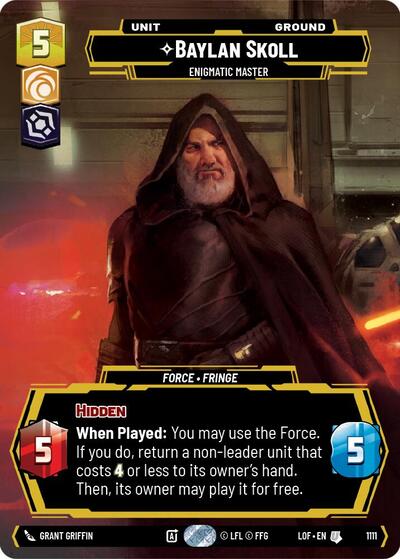 Baylan Skoll - Enigmatic Master - 1111 - Uncommon (Prestige Foil) - Legends of the Force