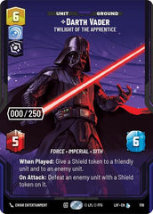 Darth Vader - Twilight of the Apprentice (Serialized) - 1116 - Legendary - Legends of the Force