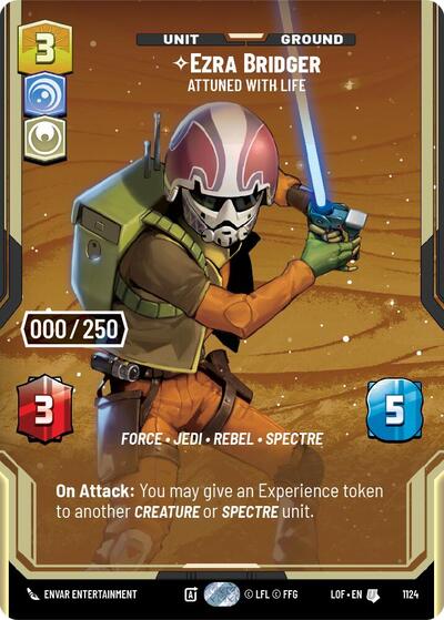 Ezra Bridger - Attuned With Life (Serialized) - 1124 - Uncommon - Legends of the Force
