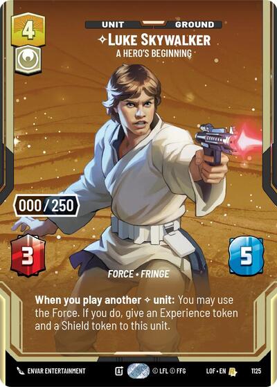 Luke Skywalker - A Hero's Beginning (Serialized) - 1125 - Rare - Legends of the Force