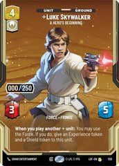 Luke Skywalker - A Hero's Beginning (Serialized) - 1125 - Rare - Legends of the Force