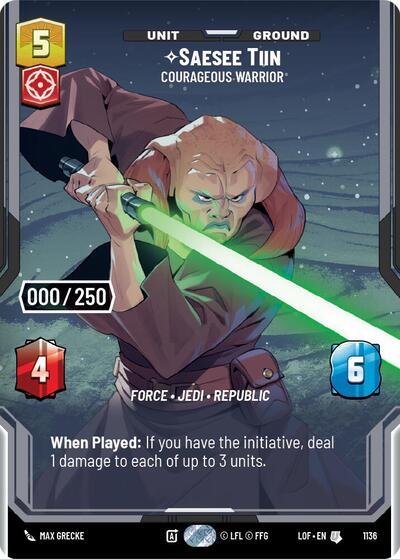 Saesee Tiin - Courageous Warrior (Serialized) - 1136 - Uncommon - Legends of the Force