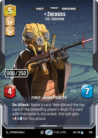 Zuckuss - The Findsman (Serialized) - 1139 - Legendary - Legends of the Force
