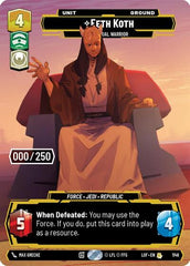 Eeth Koth - Spiritual Warrior (Serialized) - 1146 - Rare - Legends of the Force