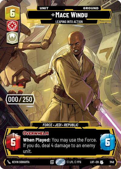 Mace Windu - Leaping into Action (Serialized) - 1148 - Uncommon - Legends of the Force