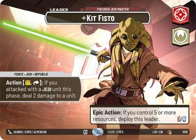 Kit Fisto - Focused Jedi Master - 1015 - Common (Showcase) - Legends of the Force