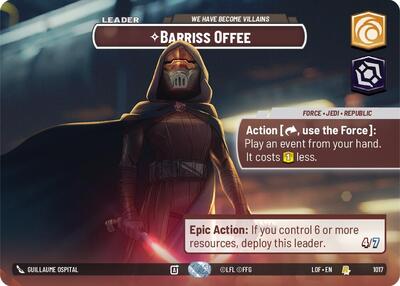 Barriss Offee - We Have Become Villains - 1017 - Rare (Showcase) - Legends of the Force