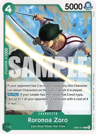 Roronoa Zoro (Tournament Pack 2025 Vol. 3) - EB02-019 - Rare - One Piece Promotion Cards