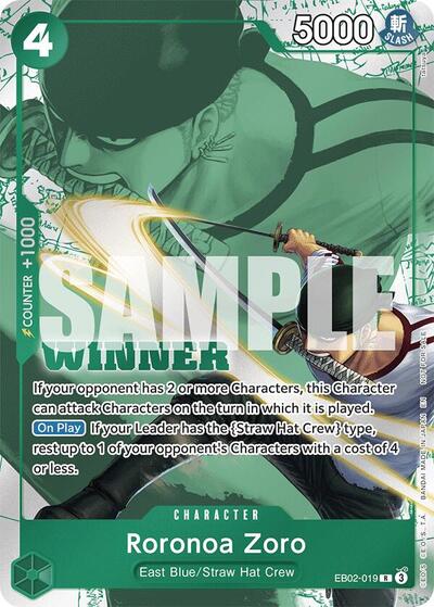 Roronoa Zoro (Winner Pack 2025 Vol. 3) - EB02-019 - Rare - One Piece Promotion Cards