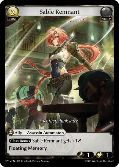 Sable Remnant - 020 - Uncommon - Supporter Pack 3