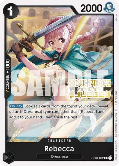 Rebecca (Judge Pack Vol. 6) - OP04-092 - Rare - One Piece Promotion Cards